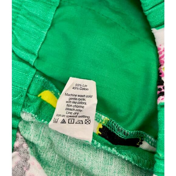 J. Crew Green Floral Shorts Pockets Woman Size 0 Beach Vacation Resort Cruise - Picture 9 of 9